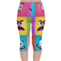 Monsters-emotions-scary-faces-masks-with-mouth-eyes-aliens-monsters-emoticon-set Velvet Capri Leggings  View2