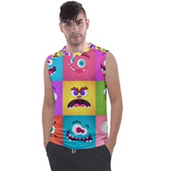 Monsters-emotions-scary-faces-masks-with-mouth-eyes-aliens-monsters-emoticon-set Men s Regular Tank Top by uniart180623