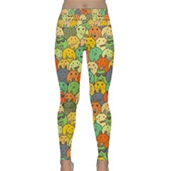 Seamless Pattern With Doodle Bunny Lightweight Velour Classic Yoga Leggings by uniart180623