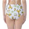 Vector-pattern-with-cute-giraffe-cartoon Classic High-Waist Bikini Bottoms View2