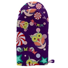 Owl-pattern-background Microwave Oven Glove by uniart180623