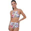 Animals-pattern Halter Tankini Set View1