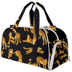 Seamless-exotic-pattern-with-tigers Burner Gym Duffel Bag by uniart180623