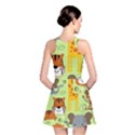 Seamless-pattern-vector-with-animals-wildlife-cartoon Reversible Skater Dress View2