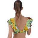 Seamless-pattern-vector-with-animals-wildlife-cartoon Plunge Frill Sleeve Bikini Top View2