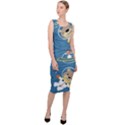 Seamless-pattern-funny-astronaut-outer-space-transportation Sleeveless Pencil Dress View3