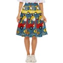 Seamless-pattern-vehicles-cartoon-with-funny-drivers Classic Short Skirt View1