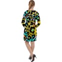 Seamless-leopard-wild-pattern-animal-print Long Sleeve Hoodie Dress View2