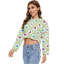 Birds-pattern-background Women s Lightweight Cropped Hoodie View2