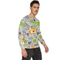 Seamless-pattern-with-wildlife-cartoon Men s Fleece Sweatshirt View3