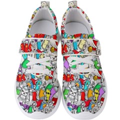 Graffiti-characters-seamless-pattern Men s Velcro Strap Shoes by uniart180623