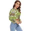 Seamless-pattern-with-trees-owls Women s Lightweight Cropped Hoodie View3