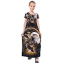 Eagle Dreamcatcher Art Bird Native American Kids  Short Sleeve Maxi Dress View1