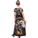 Eagle Dreamcatcher Art Bird Native American Kids  Short Sleeve Maxi Dress View2