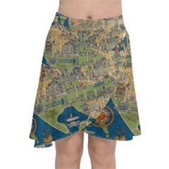 Vintatge Map Of Washington Dc Chiffon Wrap Front Skirt by uniart180623