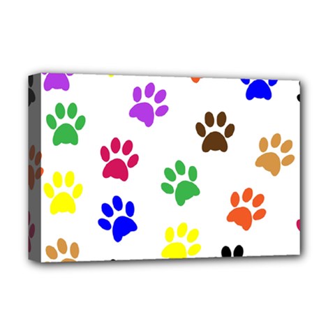 Pawprints-paw-prints-paw-animal Deluxe Canvas 18  X 12  (stretched) by uniart180623