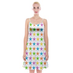 Star-pattern-design-decoration Spaghetti Strap Velvet Dress by uniart180623