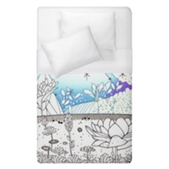 Rainbow Fun Cute Minimal Doodle Drawing Arts Duvet Cover (single Size) by uniart180623