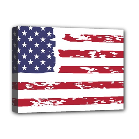 Flag Usa Unite Stated America Deluxe Canvas 16  X 12  (stretched)  by uniart180623