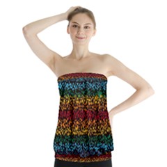 Patterns Rainbow Strapless Top by uniart180623