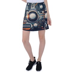 Technology Robot Internet Processor Tennis Skirt by Ravend