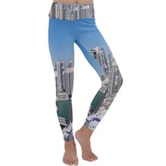 Building Sea Architecture Marina Kids  Lightweight Velour Classic Yoga Leggings by Ravend