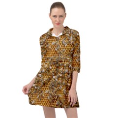 Honey Bee Bees Insect Mini Skater Shirt Dress by Ravend