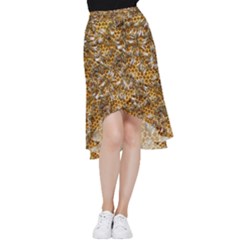 Honey Bee Bees Insect Frill Hi Low Chiffon Skirt by Ravend