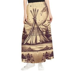 Nation Indian Native Indigenous Maxi Chiffon Skirt by Ravend