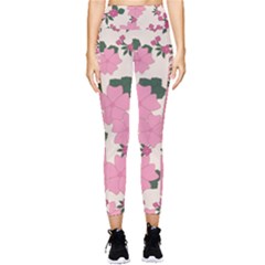 Floral Vintage Flowers Pocket Leggings  by Dutashop