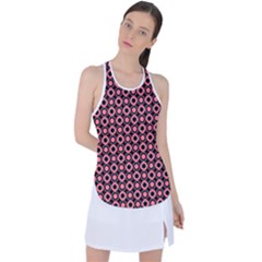 Mazipoodles Red Donuts Polka Dot  Racer Back Mesh Tank Top by Mazipoodles