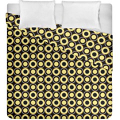  Mazipoodles Yellow Donuts Polka Dot Duvet Cover Double Side (king Size) by Mazipoodles