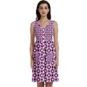 Mazipoodles Magenta White Donuts Polka Dot Sleeveless Dress With Pocket View1