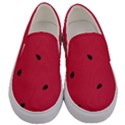 Minimalist Summer Watermelon Wallpaper Men s Canvas Slip Ons View1