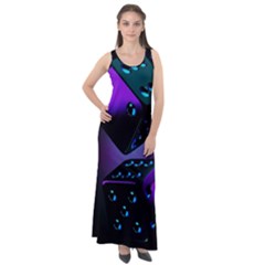 3d Ludo Game,gambling Sleeveless Velour Maxi Dress by Bangk1t