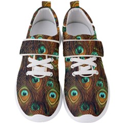 Peacock Feathers Men s Velcro Strap Shoes by Ravend