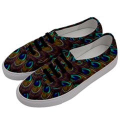 Peacock-feathers-bird-plumage Men s Classic Low Top Sneakers by Ravend