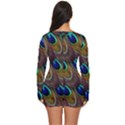 Peacock-feathers-bird-plumage Long Sleeve Boyleg Swimsuit View4