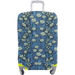 Lotus Bloom In The Calm Sea Of Beautiful Waterlilies Luggage Cover (large) by pepitasart