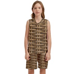 Brown Digital Straw - Country Side Kids  Basketball Mesh Set by ConteMonfrey