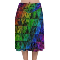 Pride Glass Velvet Flared Midi Skirt by MRNStudios