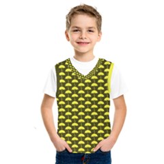 Under My Little Yellow Umbrella Kids  Basketball Tank Top by ConteMonfrey