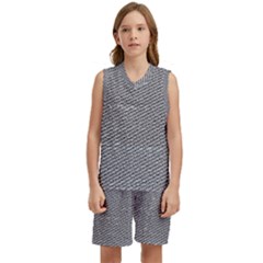 Gray Digital Denim Kids  Basketball Mesh Set by ConteMonfrey