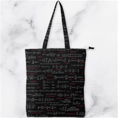 Black Background With Text Overlay Digital Art Mathematics Double Zip Up Tote Bag by uniart180623