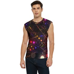 Abstract Light Star Design Laser Light Emitting Diode Men s Raglan Cap Sleeve Tee by uniart180623