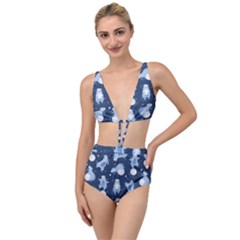 Bear Pattern Patterns Planet Animals Tied Up Two Piece Swimsuit by uniart180623