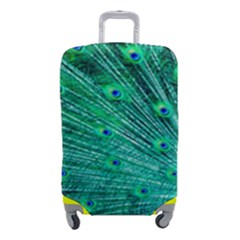 Green And Blue Peafowl Peacock Animal Color Brightly Colored Luggage Cover (small) by uniart180623