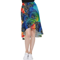 Colorful Digital Art Fractal Design Frill Hi Low Chiffon Skirt by uniart180623