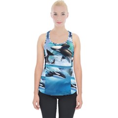 Orca Wave Water Underwater Sky Piece Up Tank Top by uniart180623