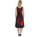 Dark Forest Jungle Plant Black Red Tree Midi Sleeveless Dress View2